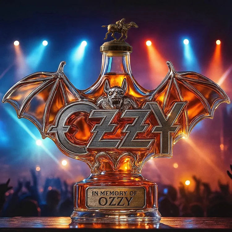 In Memory of Ozzy Osbourne Whisky Bottle