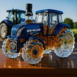 Classic whisky bottle in the shape of a New Holland T7 tractor