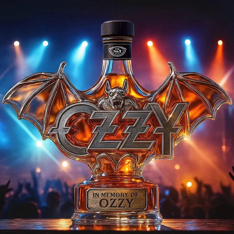 In Memory of Ozzy Osbourne Whisky Bottle