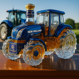 Classic whisky bottle in the shape of a New Holland T7 tractor
